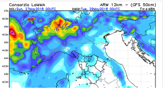 meteo mappa vco mag 18