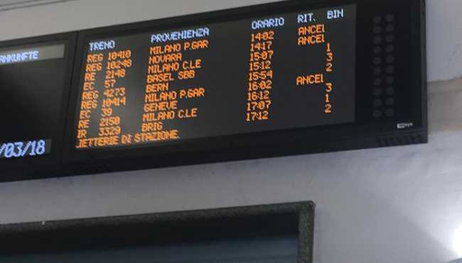 treni sciopero tabellone mar 18