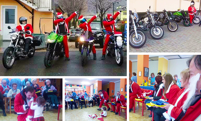 Visita del Gruppo Bikers Ossolani nelle Case di riposo di Domo e Villa