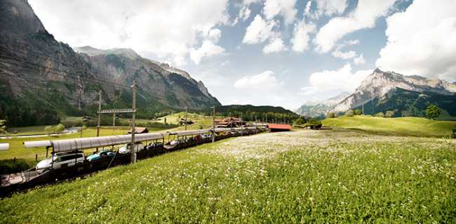 Autoverlad Landschaft Sommer