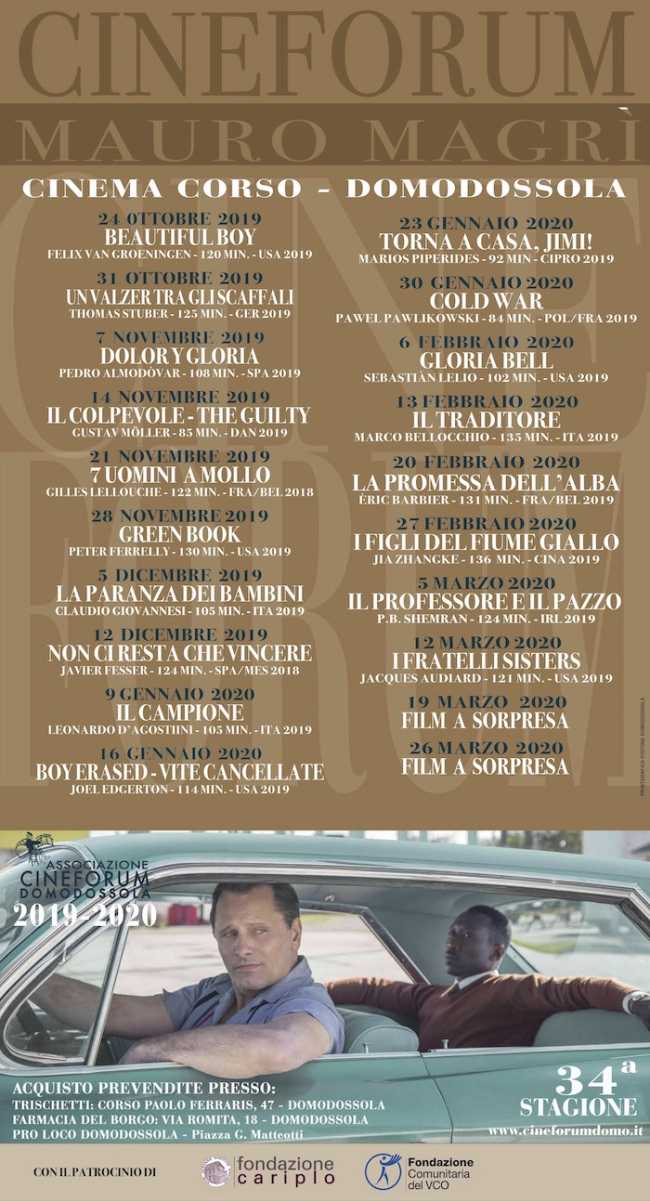 Locandina Cineforum 2019 20