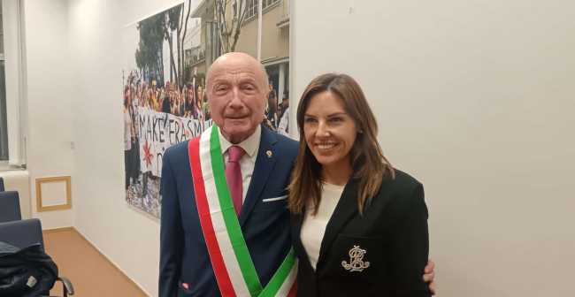 Tovaglieri con il Sindaco di Macugnaga Bonacci
