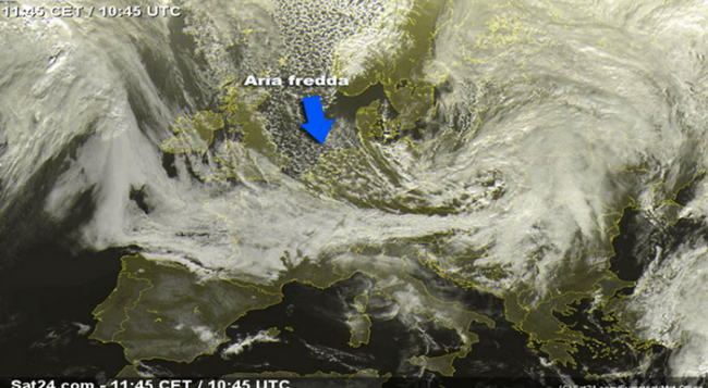 arrivo aria fredda mappa ott 17