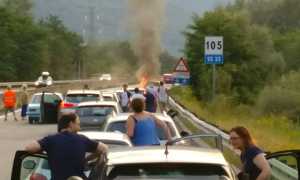 auto incendio ss superstrada ago 17
