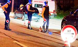 b polizia posto blocco