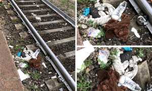 binari stazione sporcizia set 19