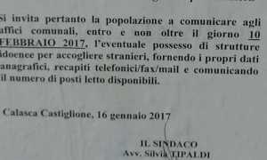 calasca avviso sindaco profughi