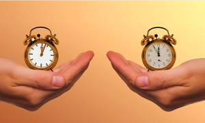 cambio ora mano sveglia