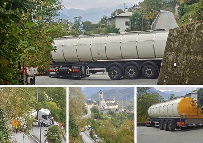 camion incastrato crevola