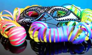 carnevale generico stelle filanti maschera