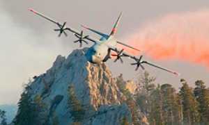 corta canadair incendio montagna