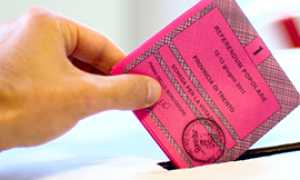 corta elezione scheda urna