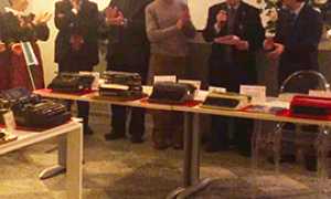 corta inaugurazione mostra macchine scrivere