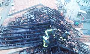 corta incendio binda tetto vista alto