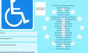 corta parcheggio blu disabili