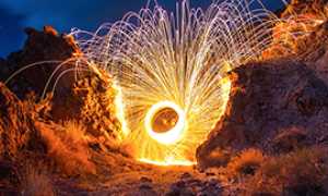 corta scintille fuochi rotante