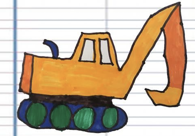 disegno scavaore