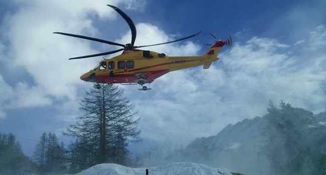 elicottero 118 decollo neve 1