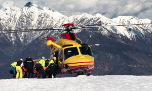 elicottero 118 neve caricamento falcini