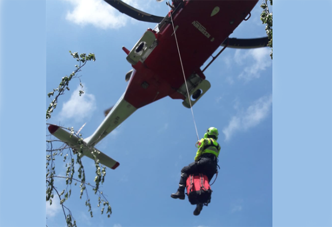 elicottero verricello bianco