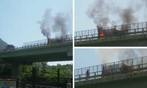 furgone incendio superstrada giu 19 mix