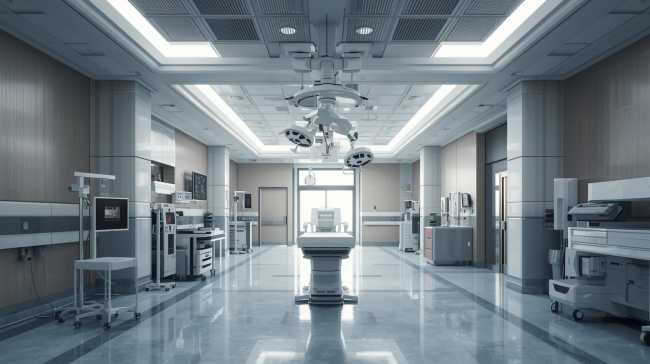 il rendering di un ospedale che sia credibile