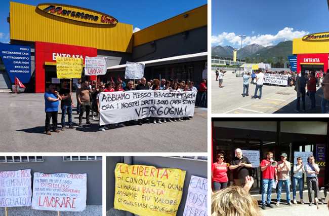 mercatone lavoratori protesta crevola mix 19