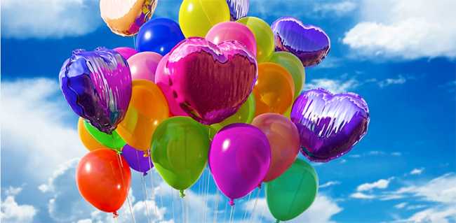 palloncini cielo carnevale