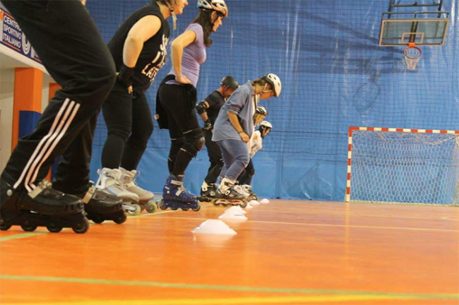 pattinaggio prova palestra