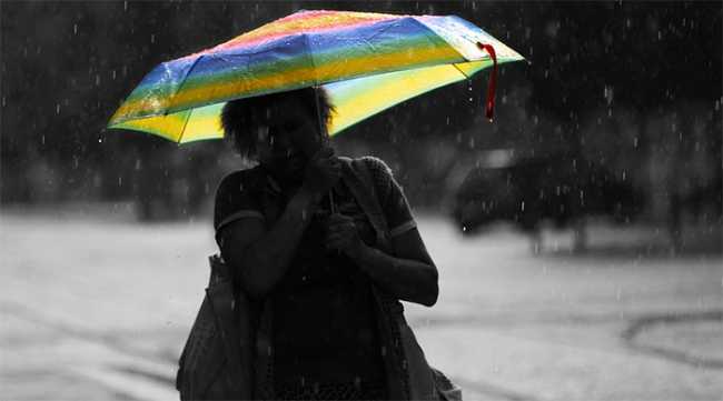 pioggia ombrello freddo