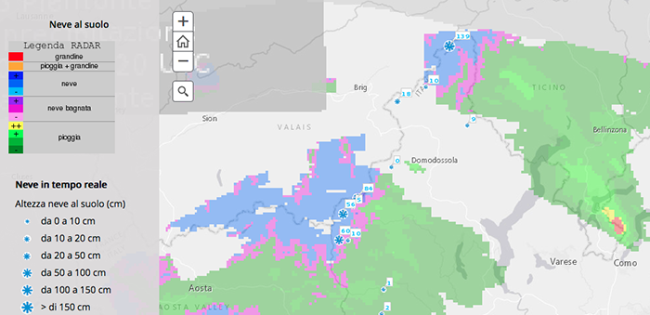 situazione neve otto 18