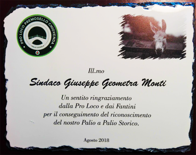 targa monti proloco premosello