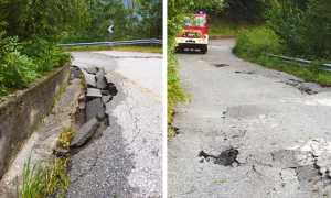 vigili fuoco lusentino buca strada