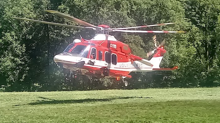 Escursionista disperso in Valgrande, lo cercano con gli elicotteri di VVF e GdF
