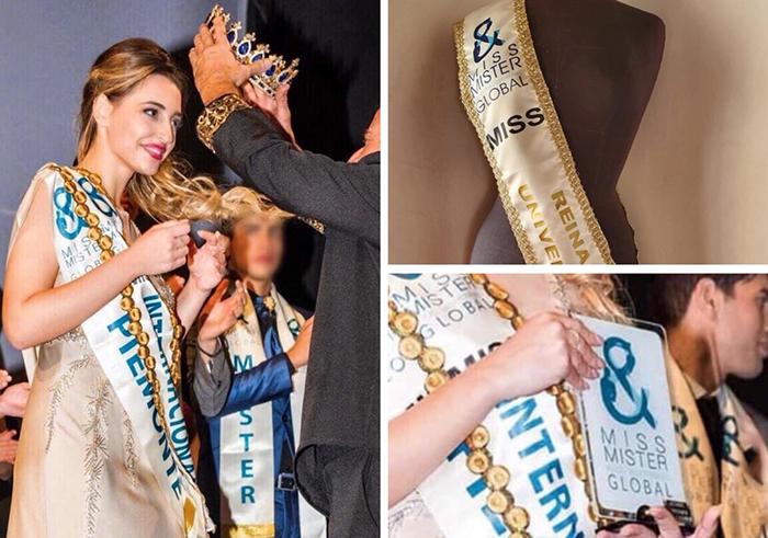 La modella domese Selena Russo promuove in Italia la fascia "Reina Dorata" in vista della finale in Bolivia a dicembre