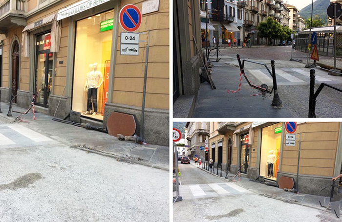 Subito preso l'autista pirata che aveva fatto danni, poi scappando col tir, in centro Domodossola