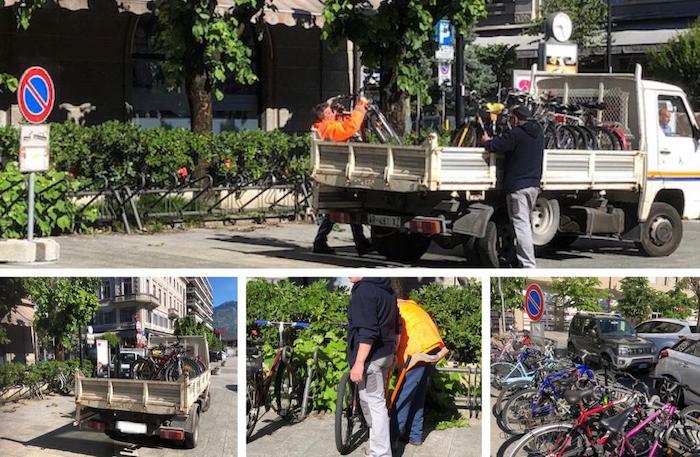 Rimosste 50 bici dalle rastrelliere in piazza Matteotti, se non ritirate andranno all'asta 