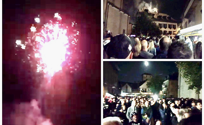 Fuochi d’artificio, musica e allegria alla Notte Nera del Raduno degli spazzacamini