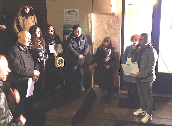 Pieve Vergonte: un defibrillatore per ricordare Stefano Bargiga