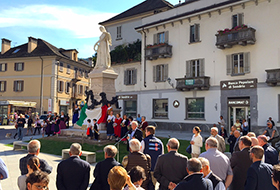 Inaugurata la restaurata statua di G.G.Galletti. Video e fotogallery