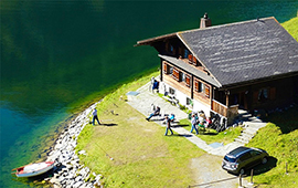 b montagna lago chalet