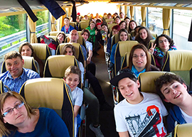 b giubileo ragazzi pullman