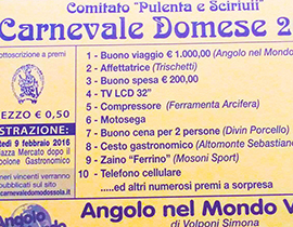 b biglietto lotteria carnevale domo