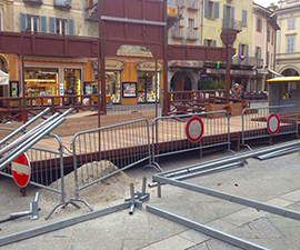 b palco carnevale sabbia transenne