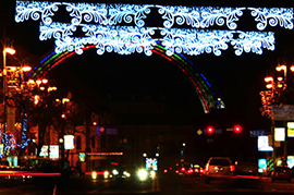 b luminarie natale citta