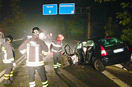 b auto vigili incidente