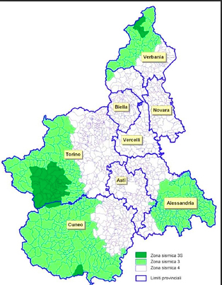 mappa sismica piemonte