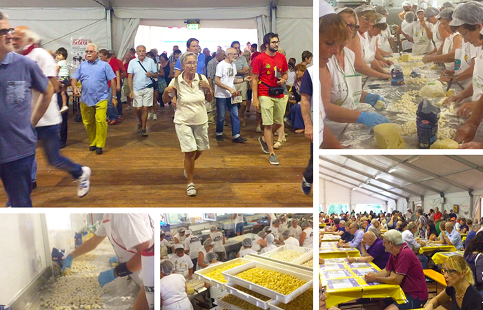 Apertura ed assalto ai tavoli alla Sagra della Patata. Video