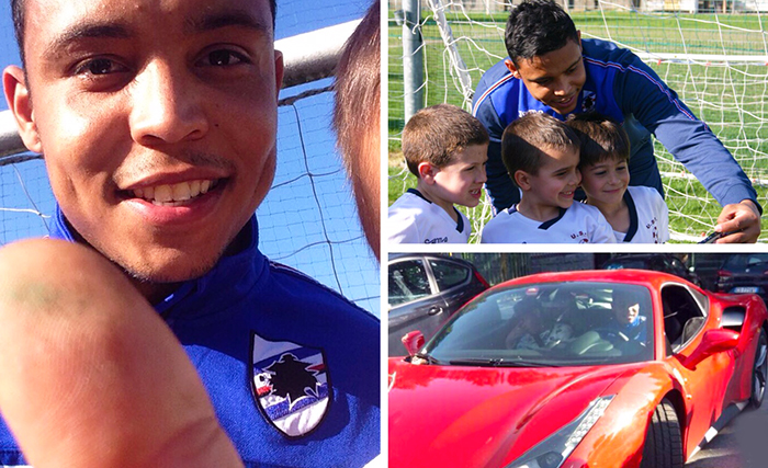 A Domo l'attaccante della Sampdoria e della nazionale colombiana Luis Muriel