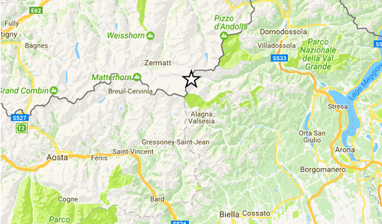 mappa terremoto macugnaga